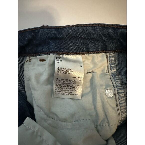 Epic Threads Girls Size 14 Distressed Rhinestone Jeans Blue Denim - Picture 5 of 8